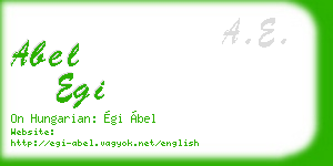 abel egi business card